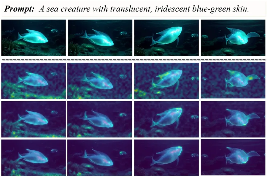 Translucent blue-green sea creature.